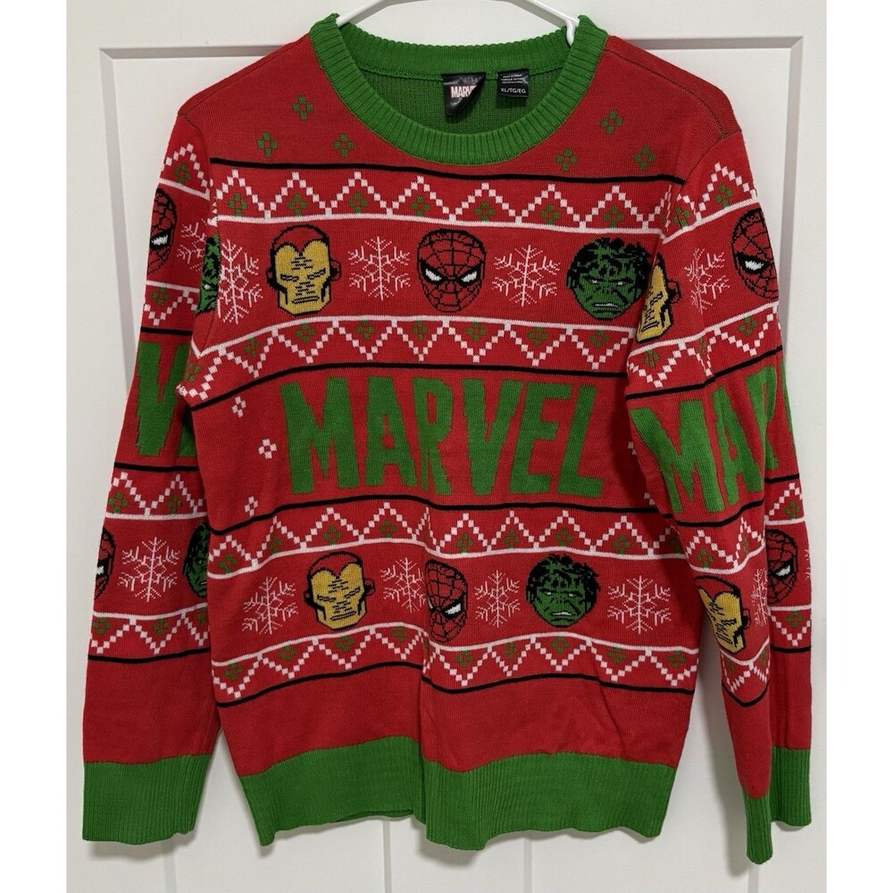 Marvel Christmas Sweater  Ladies XL Or Youth